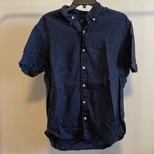 J Crew Black Linen Button Shirt - Large